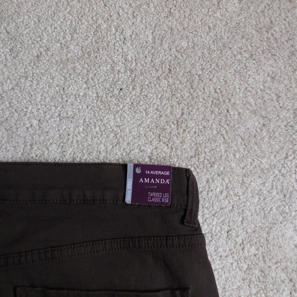 Gloria Vanderbilt Women's Straight Leg Jeans - Coffee Roast Color, Stretch Denim, Size 12 Average Inseam - View #6